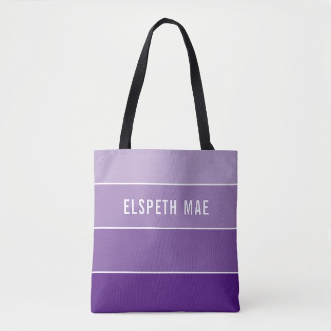 MODERN creative ombre gradient violet purple Tote Bag (Front)