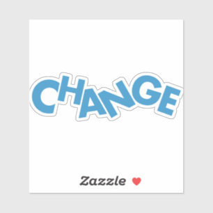 Modern, creative, playful graphic design of Change