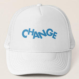 Modern, creative, playful graphic design of Change Trucker Hat