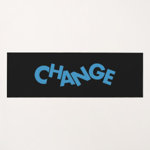 Modern, creative, playful graphic design of Change Yoga Mat