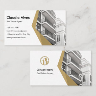Modern Creative Real Estate Agent Business Card