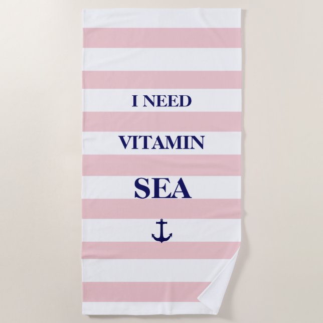 Modern Creative Striped Beach Towel (Front)