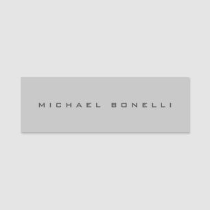 Modern Creative Trendy Grey Add Name Name Tag