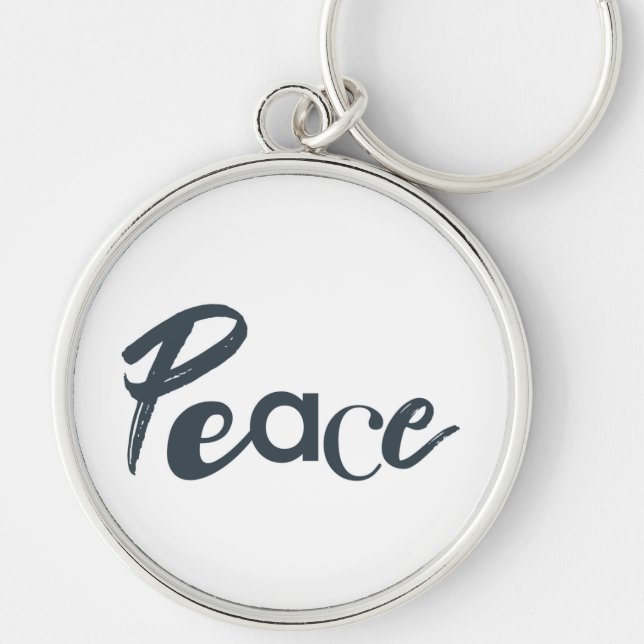 Modern, creative, urban, simple design of Peace Key Ring (Front)