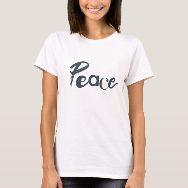Modern, creative, urban, simple design of Peace T-Shirt (Front)