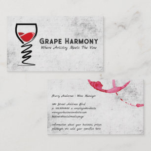 Modern Creative Wine Glass Logo Business Card
