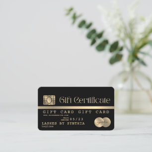 Modern Credit Card Gift Card Certificate