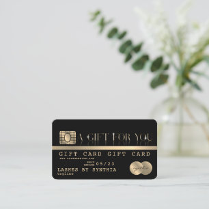 Modern Credit Card Gift Card Certificate
