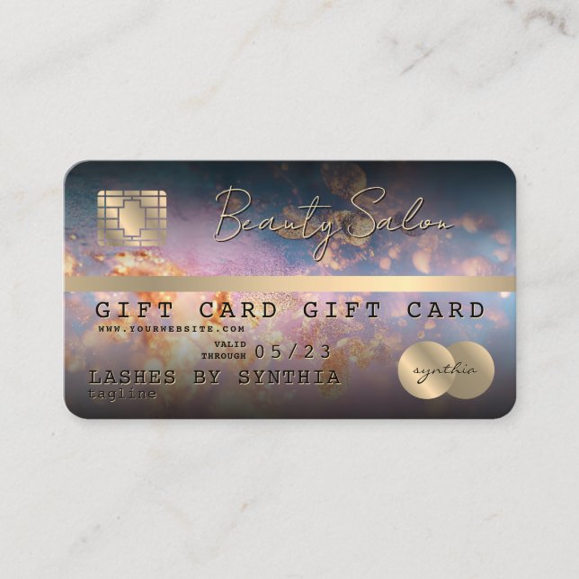 Modern Credit Card Gift Card Certificate  (Front)