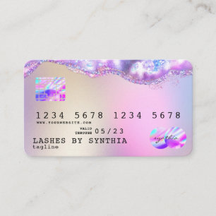 Modern Credit Card Styled Opal Iridescent