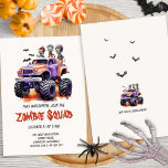 Modern Creepy Zombie Monster Truck Halloween Bash Invitation<br><div class="desc">Step into the spooky season with our “Ghoul Gang” Halloween party invitations! Perfect for your little one’s costume party, these invites are a playful blend of eerie and adorable. With a monster truck leading the Boo Crew, each card is a ticket to a frightfully fun night. Crafted with modern watercolor...</div>