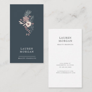 Modern Creme Floral Business Card