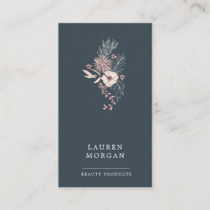 Modern Creme Floral Business Card