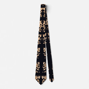 Modern crocodile pattern in rose gold and black tie