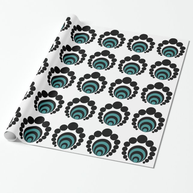 Modern Crop Circles Wrapping Paper (Unrolled)