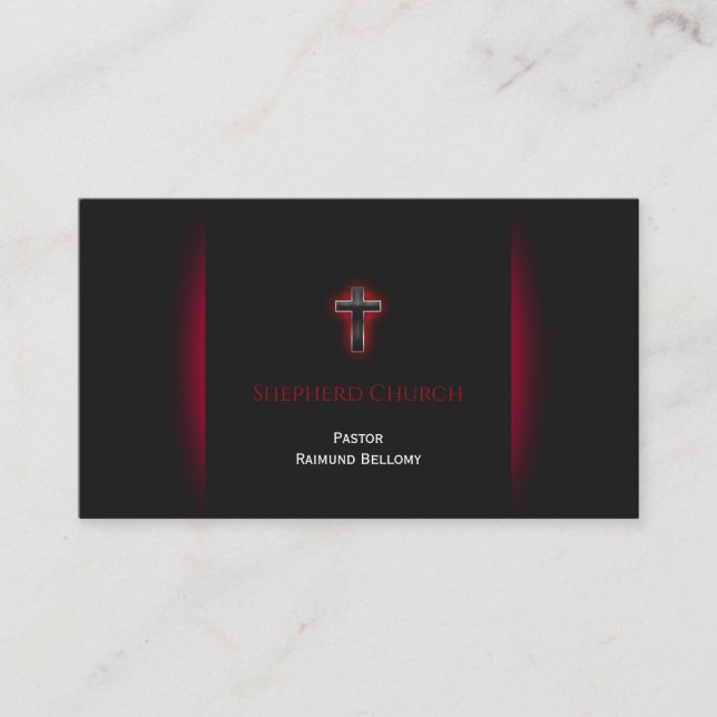 Modern Cross Business Card (Front)