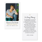 Modern Cross Photo Funeral Memorial Prayer Card