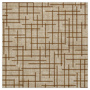 Modern Crosshatch burlap texture pattern Fabric