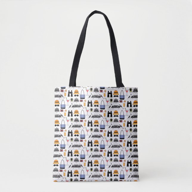 Modern Cruise Ship Travel Pattern Tote Bag (Front)