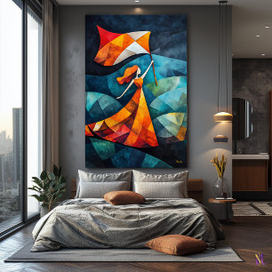 Modern Cubist Vision of Liberty Leading the People Canvas Print
