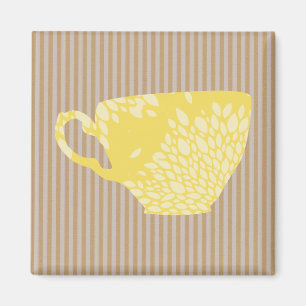 Modern Cup & Stripes Magnet