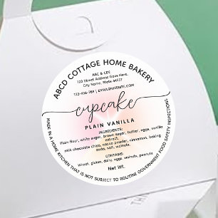 Modern Cupcake Cottage law Label