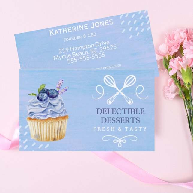 Modern Cupcake Graphic Bakery Business Card (Creator Uploaded)