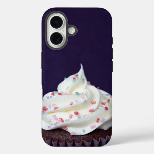 Modern Cupcake Sprinkles Purple iPhone 16 Case