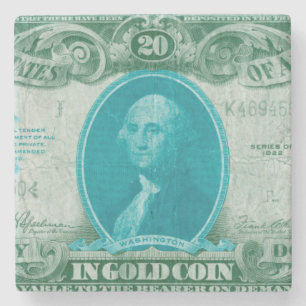 Modern Currency V Stone Coaster