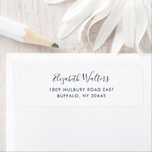 Modern Cursive Script Elegant Return Address