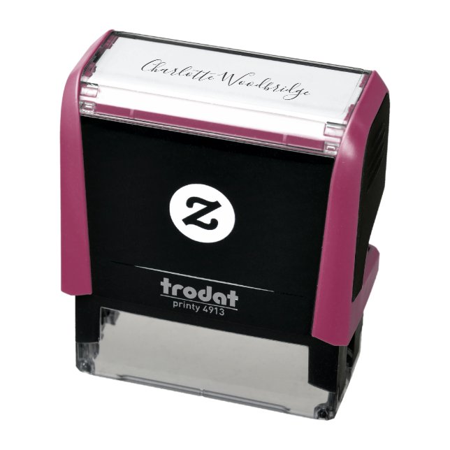 Modern Cursive Script Signature Elegant Self-inking Stamp (Product)