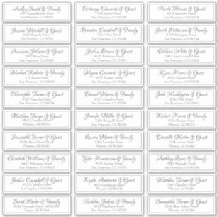 Modern Cursive Script Wedding Guest Names Address