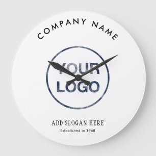 Modern Curve Logo Design Company Large Clock