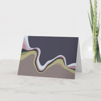 Modern Curvy Lines Blank Greeting Card
