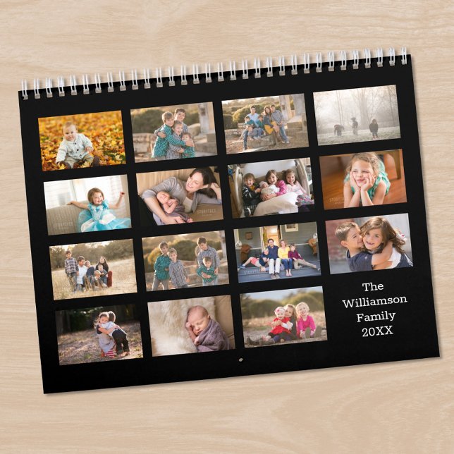 Modern Custom 15 Month Photo Calendar (Modern Custom 15 Month Photo Calendar in situ)