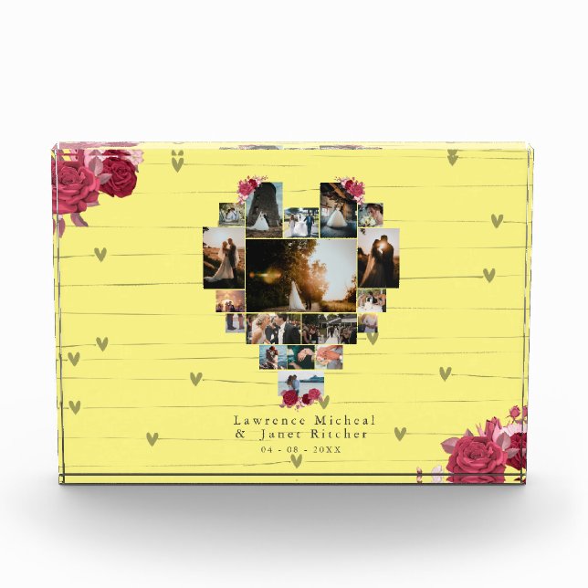 Modern custom 18 heart Shaped Photo gifts gf bf (Front)