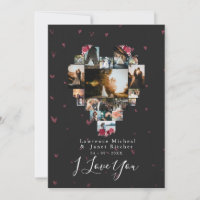 Modern Custom 18 Photo Heart Shaped for her