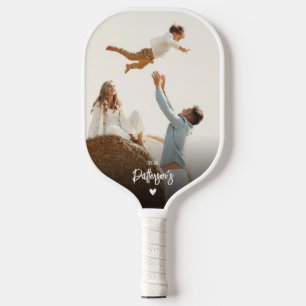 Modern Custom 2 Photo & Family Name Pickleball Paddle