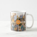 Modern Custom 5 Photo Family Collage Circle Love Coffee Mug<br><div class="desc">Feature up to 5 of your favourite family photos to make you smile through out the day! A fun way mug for a family. Perfect for a family reunion. You can customise the colour and text in the oval circle. If you need help in the change of colour or some...</div>
