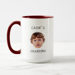 Modern Custom Baby Face Gift for Mum Birthday Gift Mug