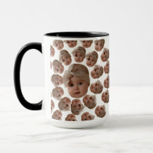 Modern Custom Baby Face Grandpa Grandma Birthday 