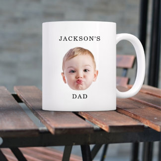 Modern Custom Baby Kid Face Child Grandma-Grandpa  Two-Tone Coffee Mug