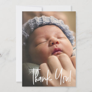 Modern Custom Baby Photo Thank You Script Announcement