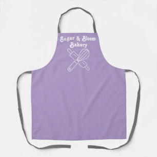 Modern Custom Bakery black Name Chef / Staff Apron