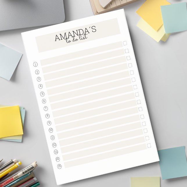 Modern Custom Beige White Post-it Notes (Modern Custom Beige White Post-it Notes)