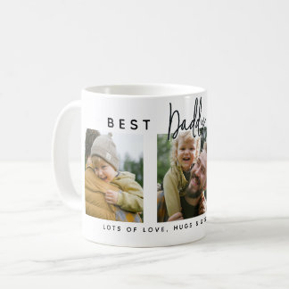 Modern Custom Best Daddy Ever | 3 Photo Coffee Mug