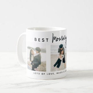 Modern Custom Best Mommy Ever | 3 Photo Coffee Mug