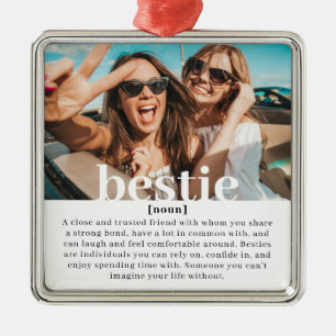 Modern Custom Bestie Meaning Best Friends Metal Tree Decoration
