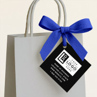 Modern Custom Black Business Logo and QR Code