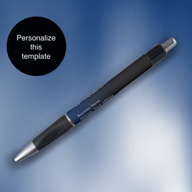 Modern Custom Blue Gradient Business Promotional (Add your name and custom text to this modern blue gradient profession promotional pen.
)